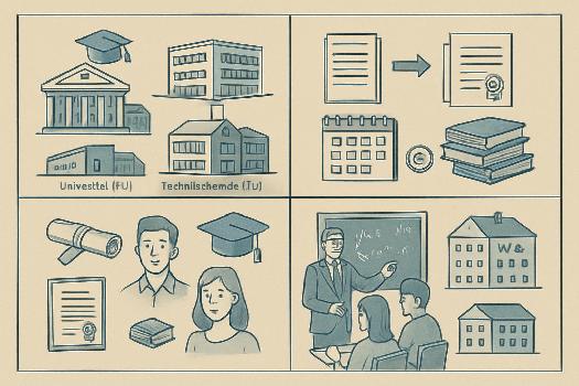 Le vocabulaire de l'enseignement supérieur en allemand