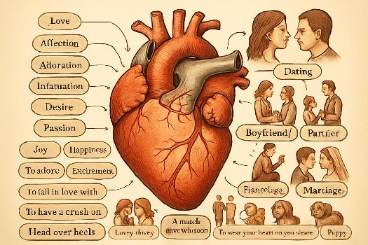 Le vocabulaire de l'amour en anglais : Guide complet pour lycéens