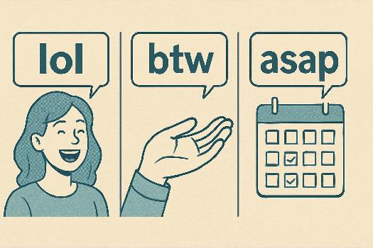 Maîtriser les abréviations courantes en anglais : lol, btw, asap