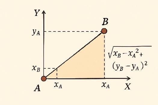 Calcul de distance entre deux points dans un repère cartésien