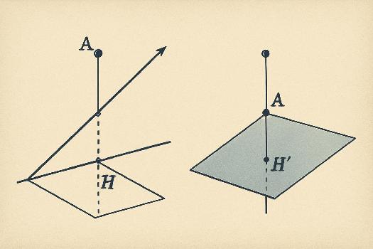 Distance d'un Point à une Droite et d'un Point à un Plan