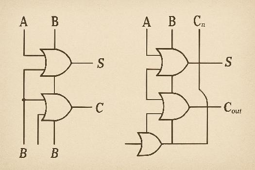 Additionneurs Binaires : Demi-Additionneur et Additionneur Complet