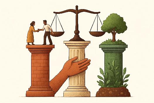 Justice sociale, droits de l'homme et environnement: Un triptyque indissociable