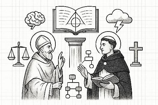 La Scolastique : Augustin et Thomas d'Aquin, Piliers de la Philosophie Médiévale