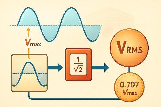 Calcul de la Tension Efficace (RMS) d'un Signal Sinusoïdal