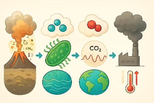 L'Evolution de la Composition Atmosphérique au Cours des Temps Géologiques